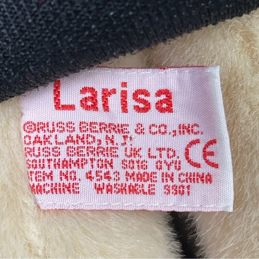 RUSS Berrie Larisa standing plush teddy bear with winter coat and hat, 12" tall - Picture 2 of 12